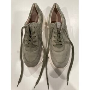 Paul Green Super Soft Sneakers Sage Green Suede Leather Men's Size 7.5 Designer